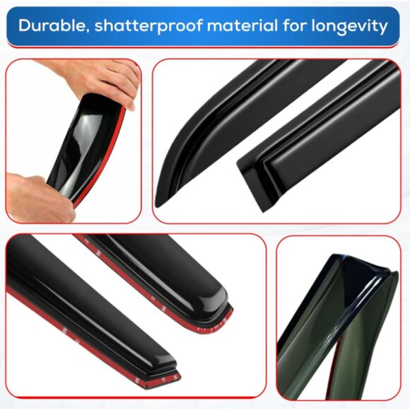 Vent Visors  2022-24 Nissan Frontier Crew Cab - Window Rain Guards (4) BRAND NEW - Picture 4 of 8